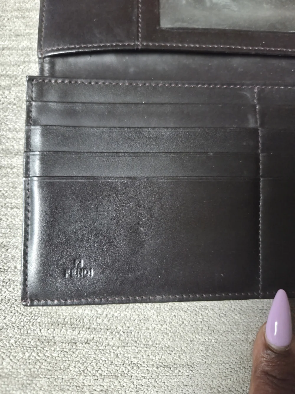 Fendi Zucca Canvas Continental Wallet - Brown/Black
